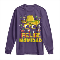 Mexico Christmas Long Sleeve Shirt Feliz Navidad Sombrero