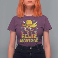 Mexico Christmas T Shirt For Women Feliz Navidad Sombrero - Wonder Print Shop