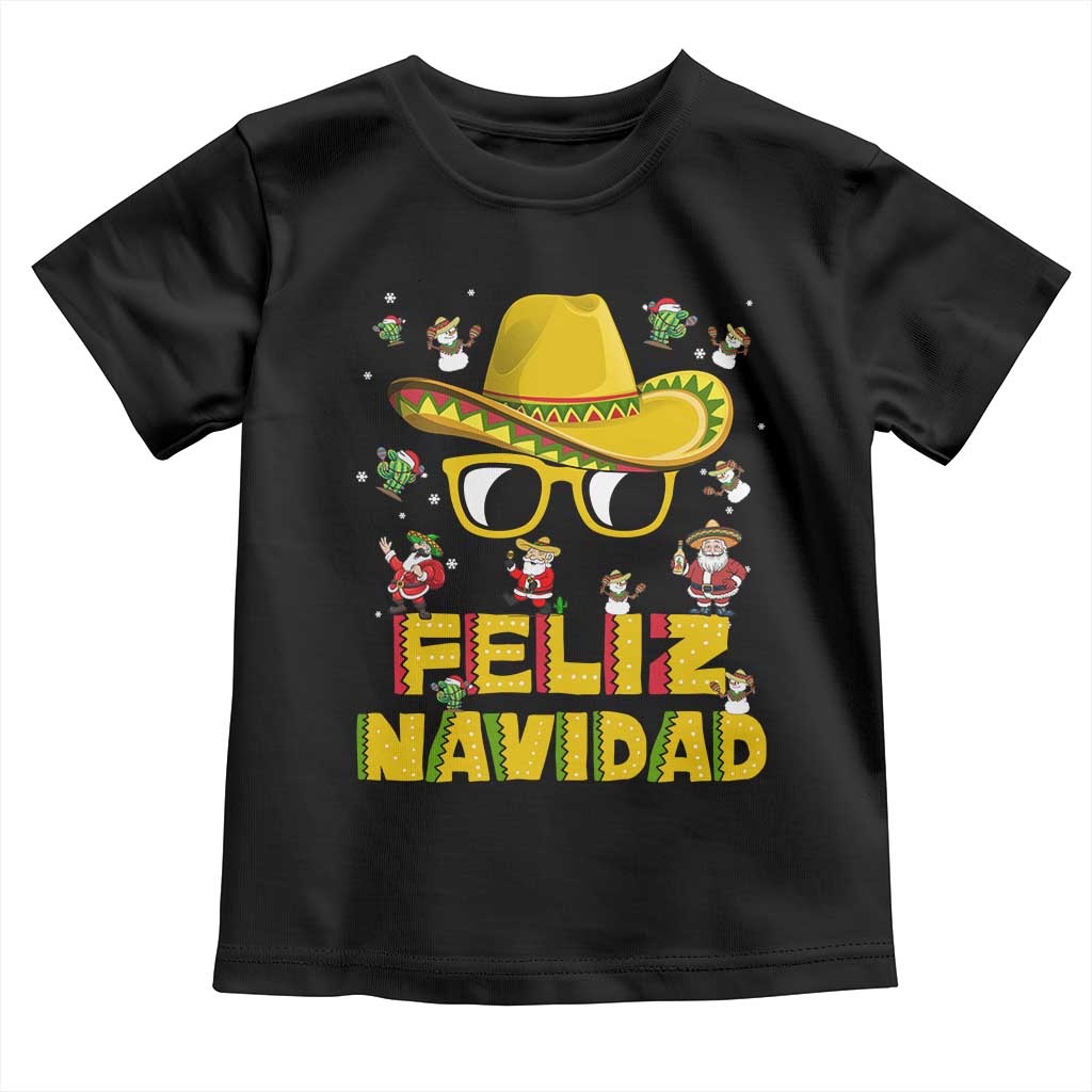 Mexico Christmas Toddler T Shirt Feliz Navidad Sombrero