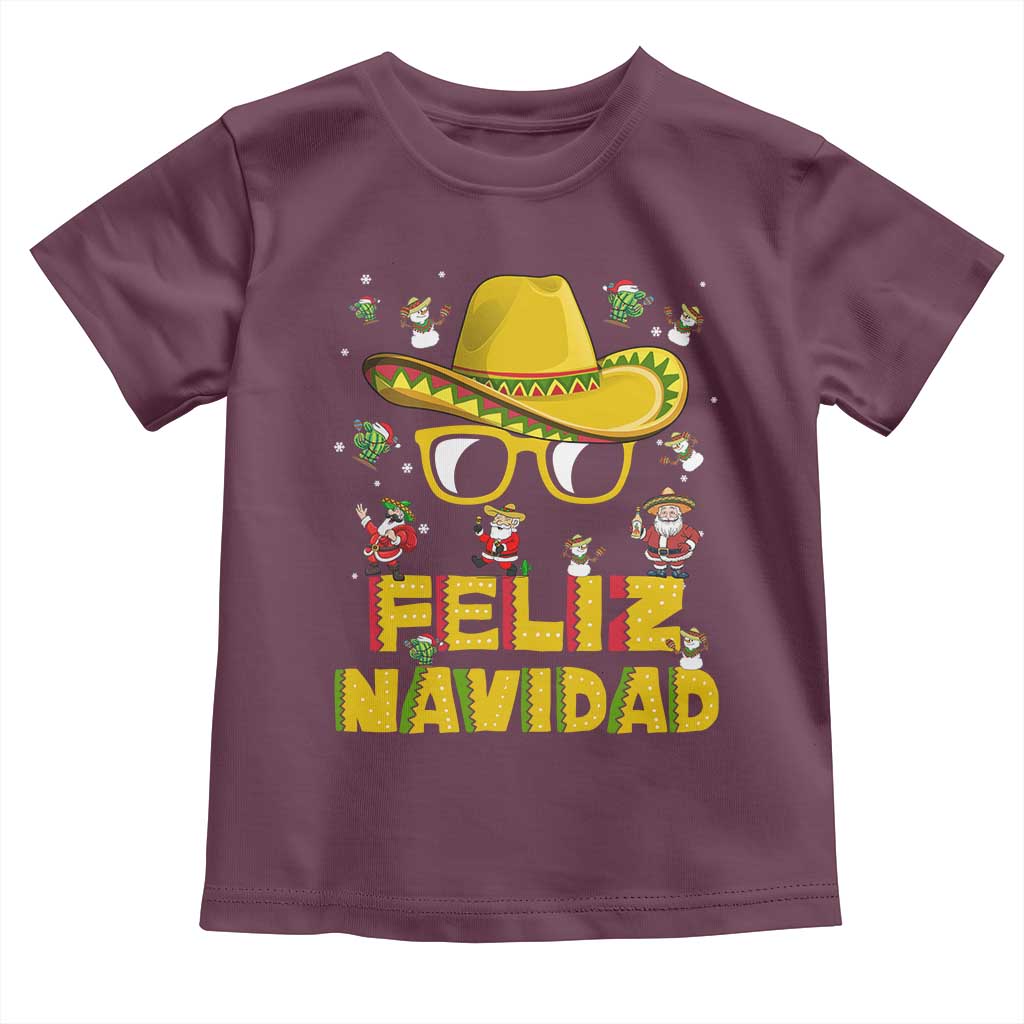 Mexico Christmas Toddler T Shirt Feliz Navidad Sombrero