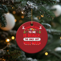 Funny Christmas Ornament Being Related To Me Is Really The Only Gift You Need Xmas Lights - Wonder Print Shop