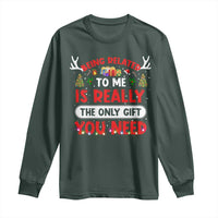 Funny Christmas Long Sleeve Shirt Being Related To Me Is Really The Only Gift You Need Xmas Lights