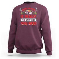 Funny Christmas Sweatshirt Being Related To Me Is Really The Only Gift You Need Xmas Lights - Wonder Print Shop