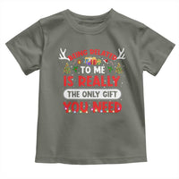 Funny Christmas Toddler T Shirt Being Related To Me Is Really The Only Gift You Need Xmas Lights