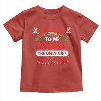 Funny Christmas Toddler T Shirt Being Related To Me Is Really The Only Gift You Need Xmas Lights