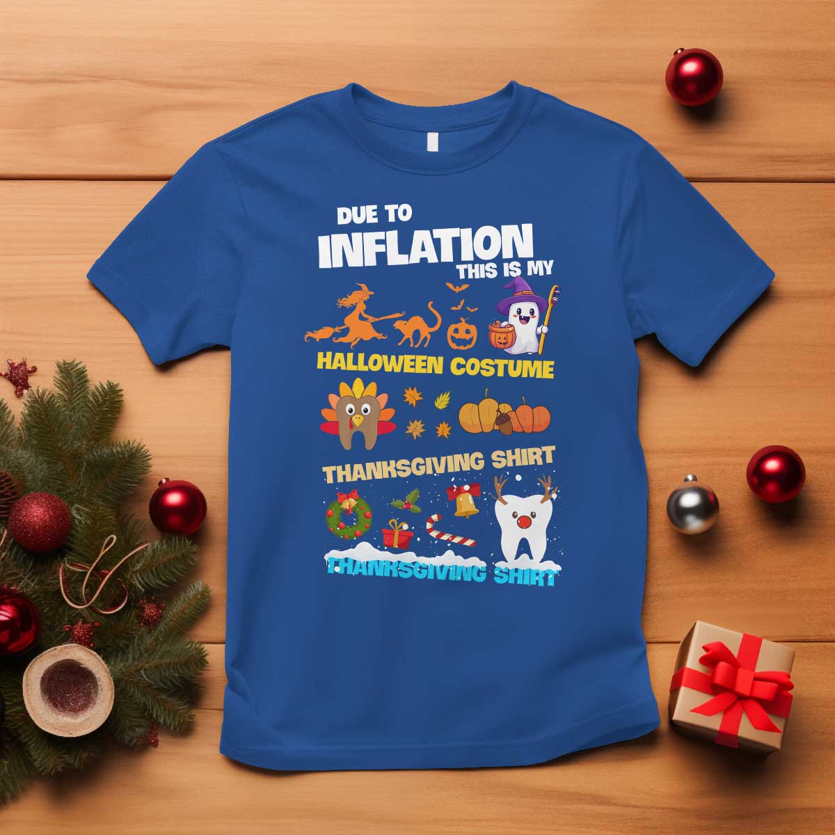 Teeth Christmas T Shirt My Spooky Halloween Thanksgiving Ugly Christmas Dentist Gift - Wonder Print Shop