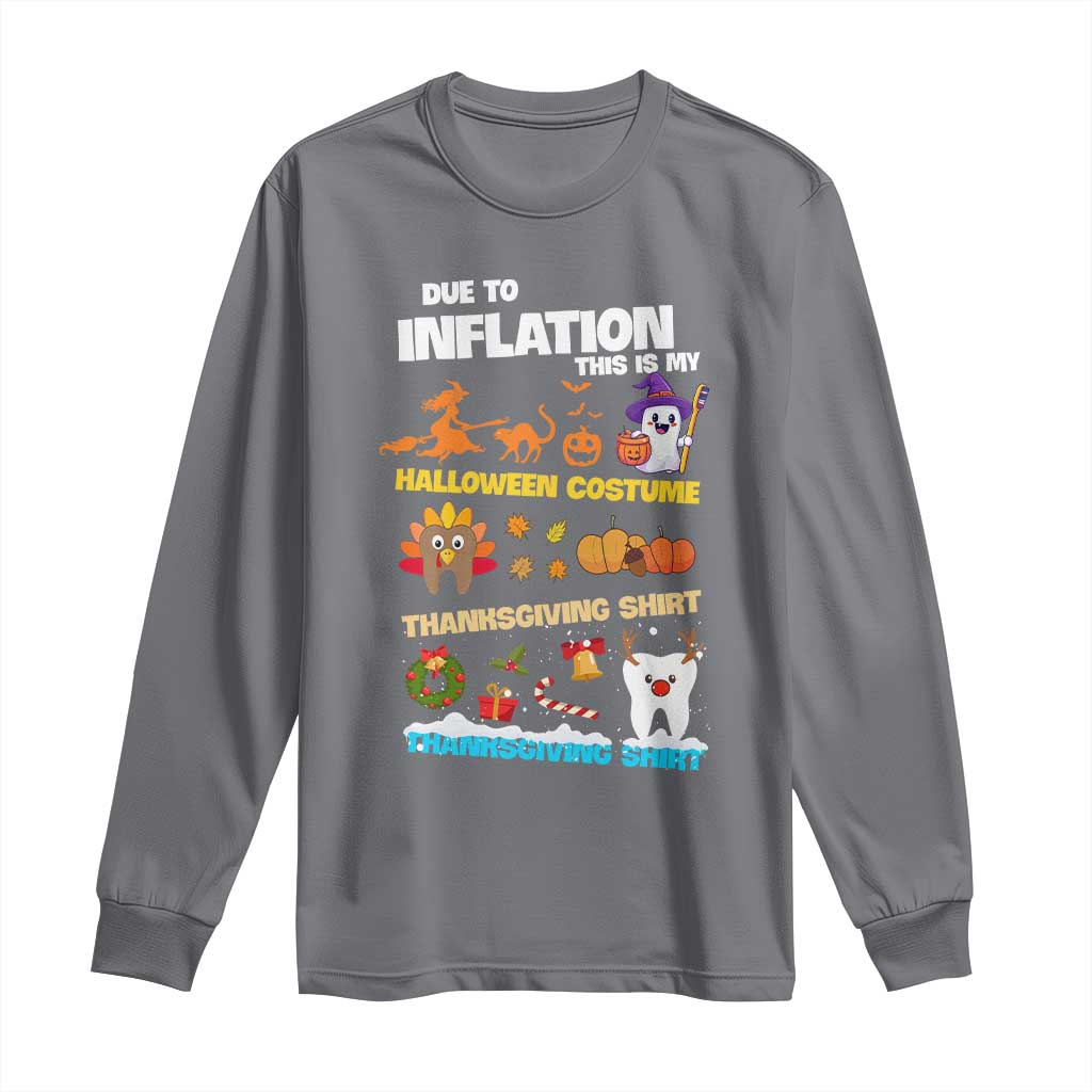 Teeth Christmas Long Sleeve Shirt My Spooky Halloween Thanksgiving Ugly Christmas Dentist Gift