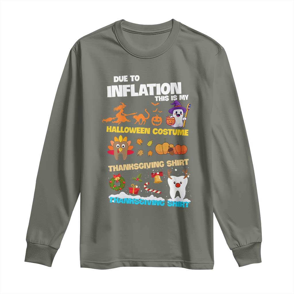 Teeth Christmas Long Sleeve Shirt My Spooky Halloween Thanksgiving Ugly Christmas Dentist Gift