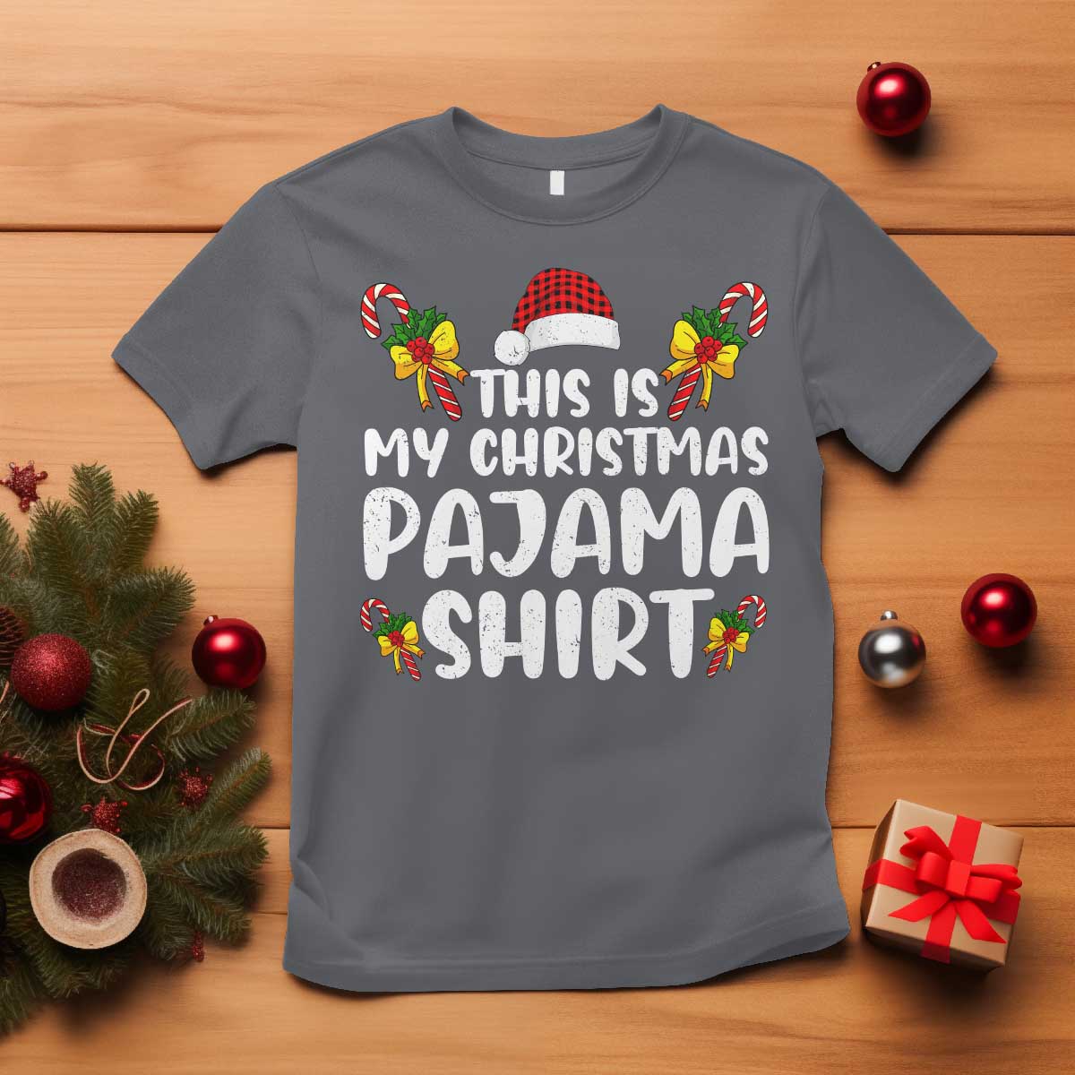Funny Christmas T Shirt This Is My Christmas Pajama Shirt - Wonder Print Shop