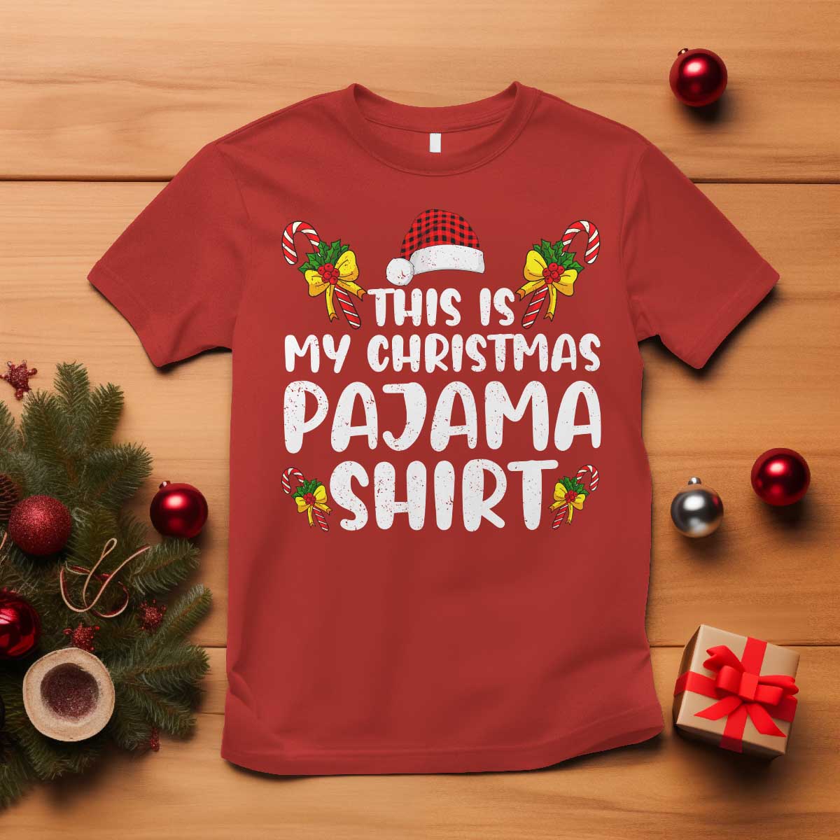 Funny Christmas T Shirt This Is My Christmas Pajama Shirt - Wonder Print Shop