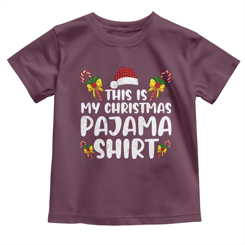 Funny Christmas Toddler T Shirt This Is My Christmas Pajama Shirt