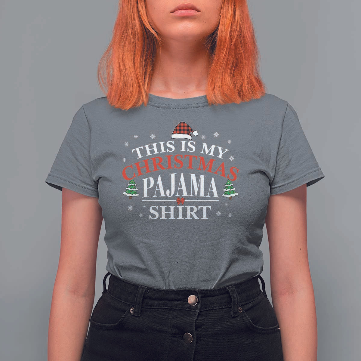 Funny Christmas Pajama T Shirt For Women PJ PJS for Family - Wonder Print Shop