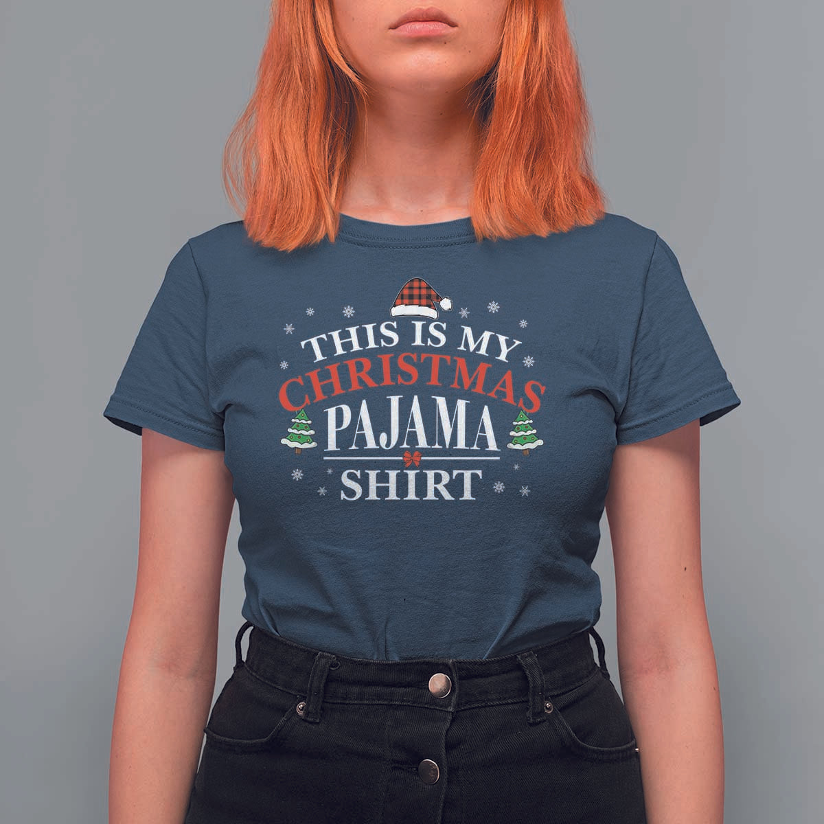 Funny Christmas Pajama T Shirt For Women PJ PJS for Family - Wonder Print Shop