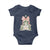 Christian Christmas Baby Onesie Oh Come Let Us Adore Him Nativity Christmas Tree Bow