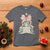 Christian Christmas T Shirt Oh Come Let Us Adore Him Nativity Christmas Tree Bow - Wonder Print Shop