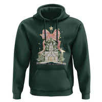 Christian Christmas Hoodie Oh Come Let Us Adore Him Nativity Christmas Tree Bow
