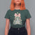Christian Christmas T Shirt For Women Oh Come Let Us Adore Him Nativity Christmas Tree Bow - Wonder Print Shop