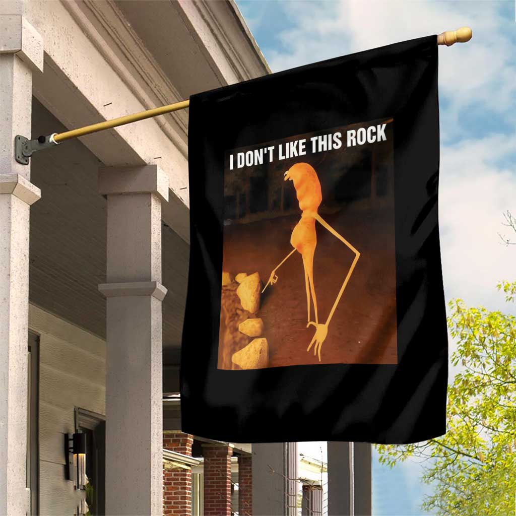 Marcus The Worm Christmas Garden Flag I Don't Like This Rock Funny Meme - Wonder Print Shop