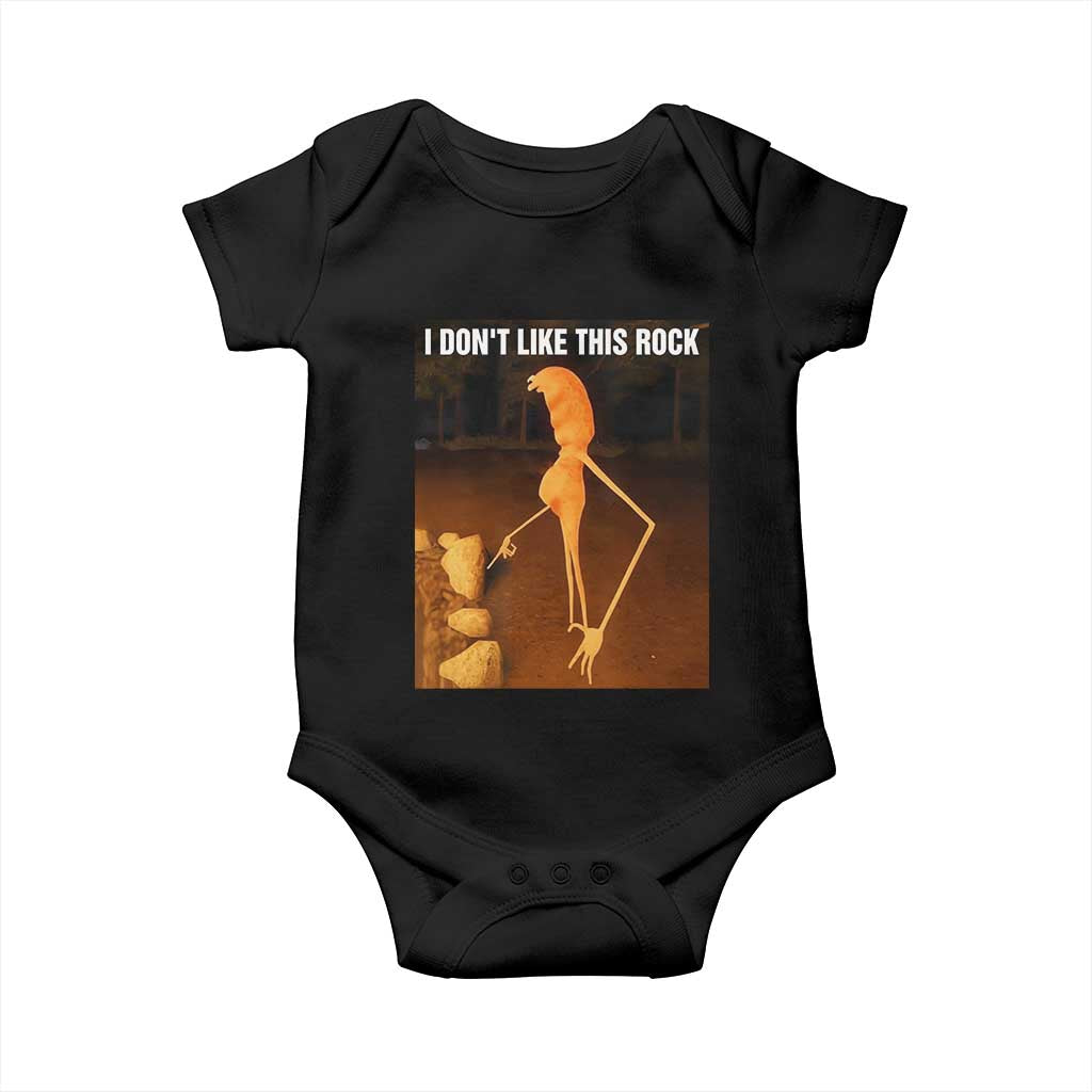 Marcus The Worm Christmas Baby Onesie I Don't Like This Rock Funny Meme - Wonder Print Shop
