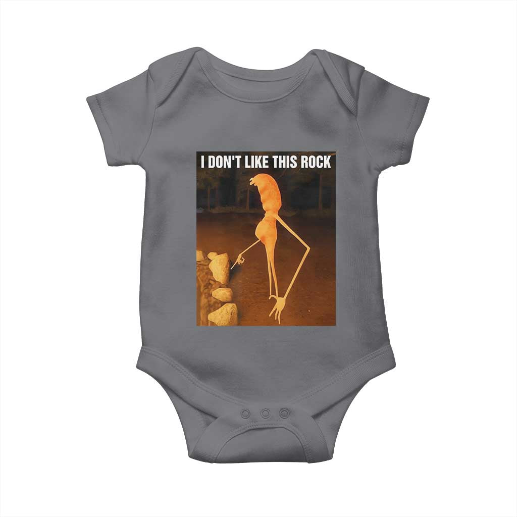 Marcus The Worm Christmas Baby Onesie I Don't Like This Rock Funny Meme - Wonder Print Shop