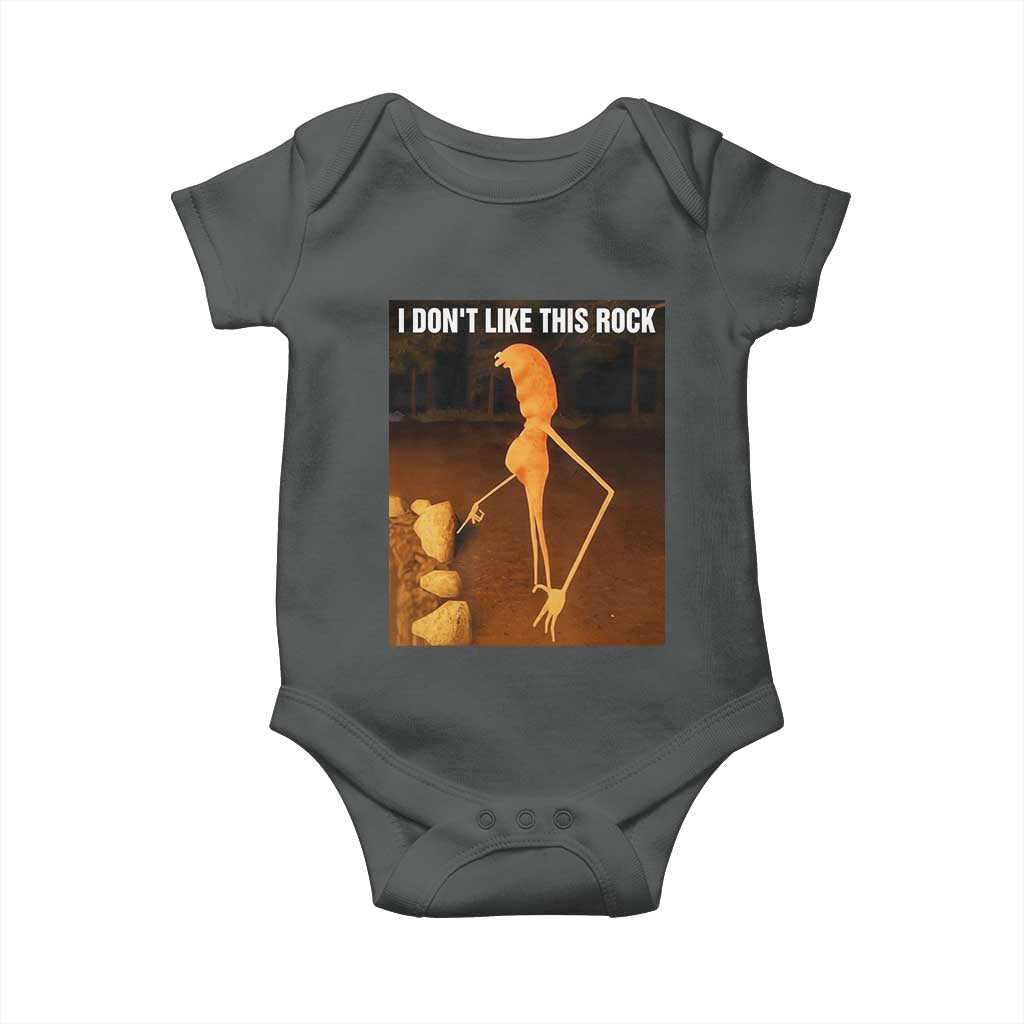 Marcus The Worm Christmas Baby Onesie I Don't Like This Rock Funny Meme - Wonder Print Shop