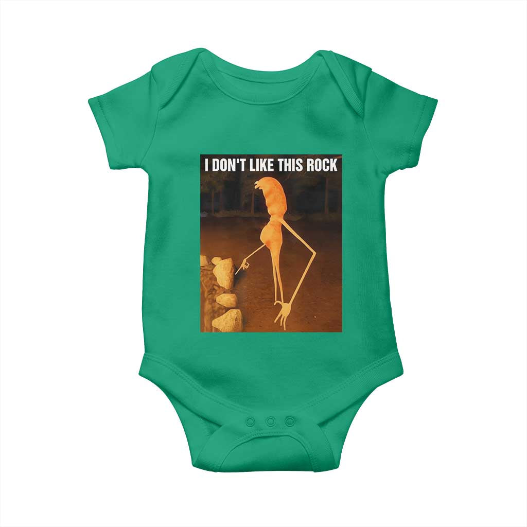 Marcus The Worm Christmas Baby Onesie I Don't Like This Rock Funny Meme - Wonder Print Shop