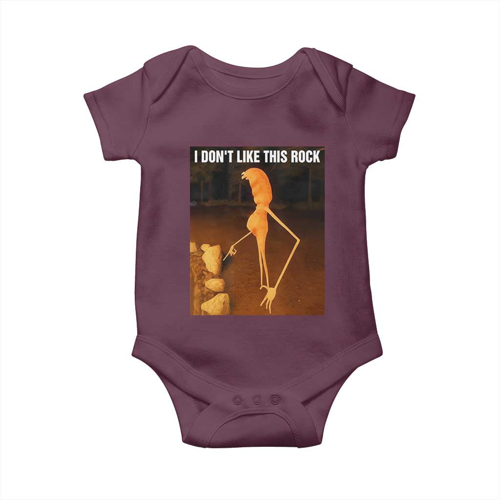 Marcus The Worm Christmas Baby Onesie I Don't Like This Rock Funny Meme - Wonder Print Shop