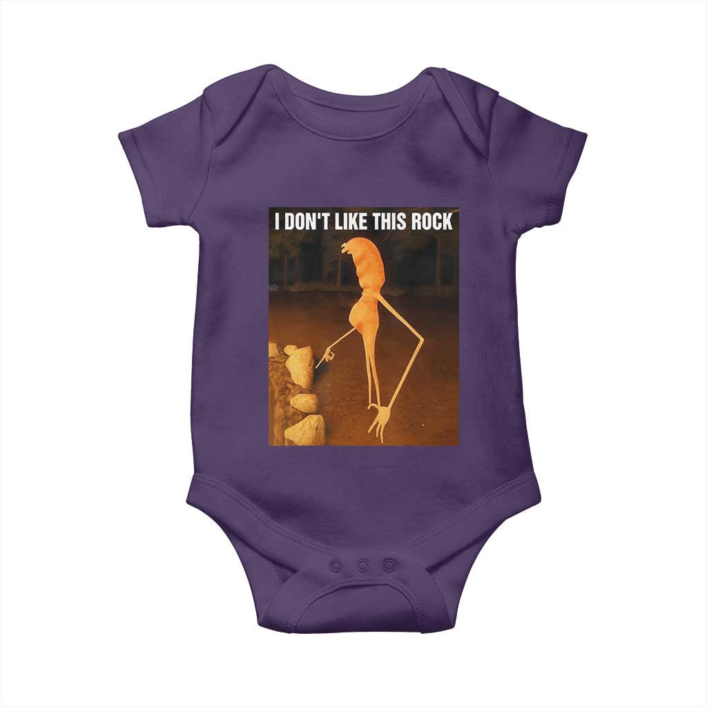 Marcus The Worm Christmas Baby Onesie I Don't Like This Rock Funny Meme - Wonder Print Shop
