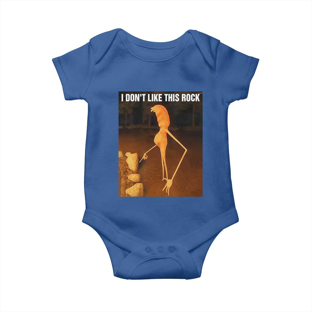 Marcus The Worm Christmas Baby Onesie I Don't Like This Rock Funny Meme - Wonder Print Shop
