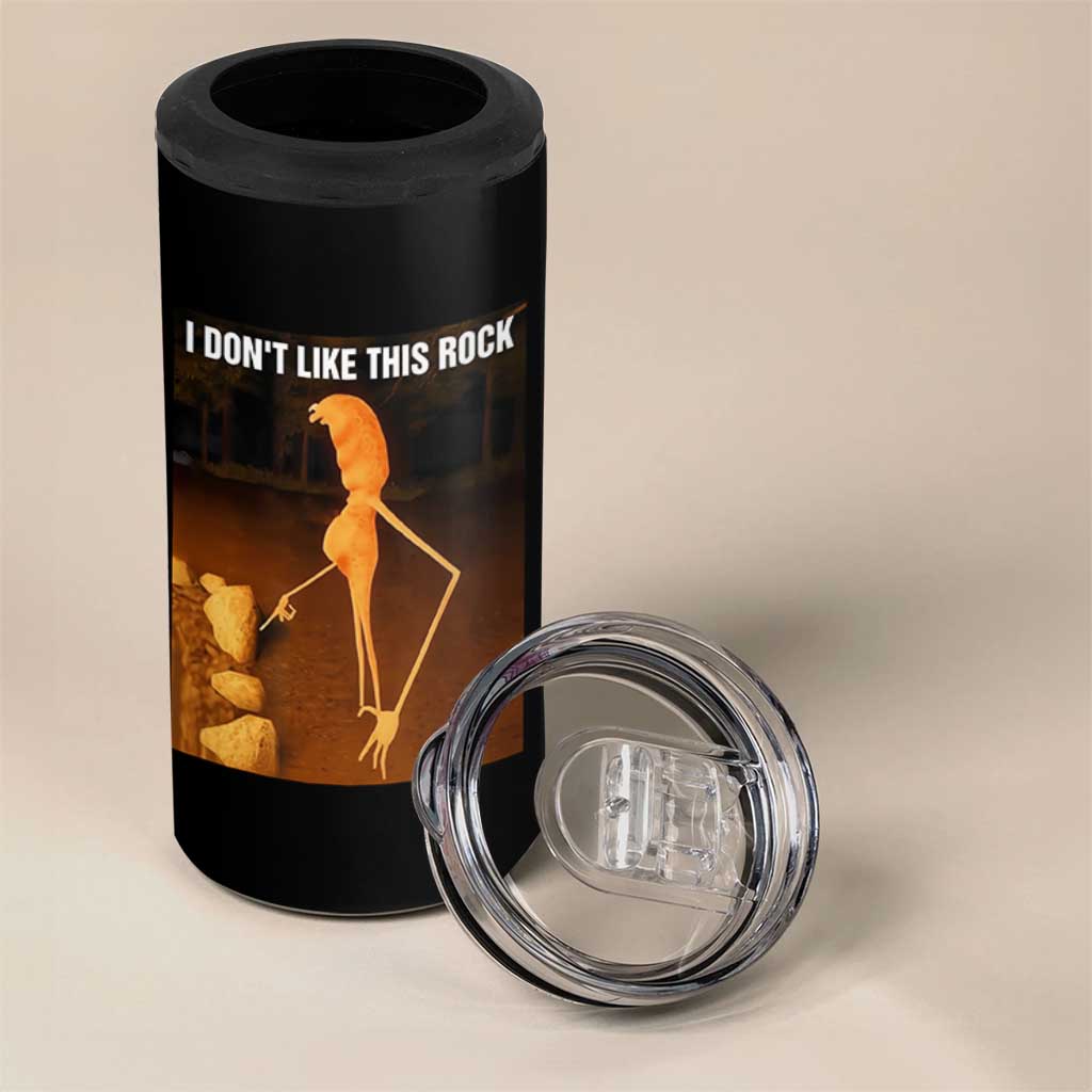 Marcus The Worm Christmas 4 in 1 Can Cooler Tumbler I Don't Like This Rock Funny Meme - Wonder Print Shop