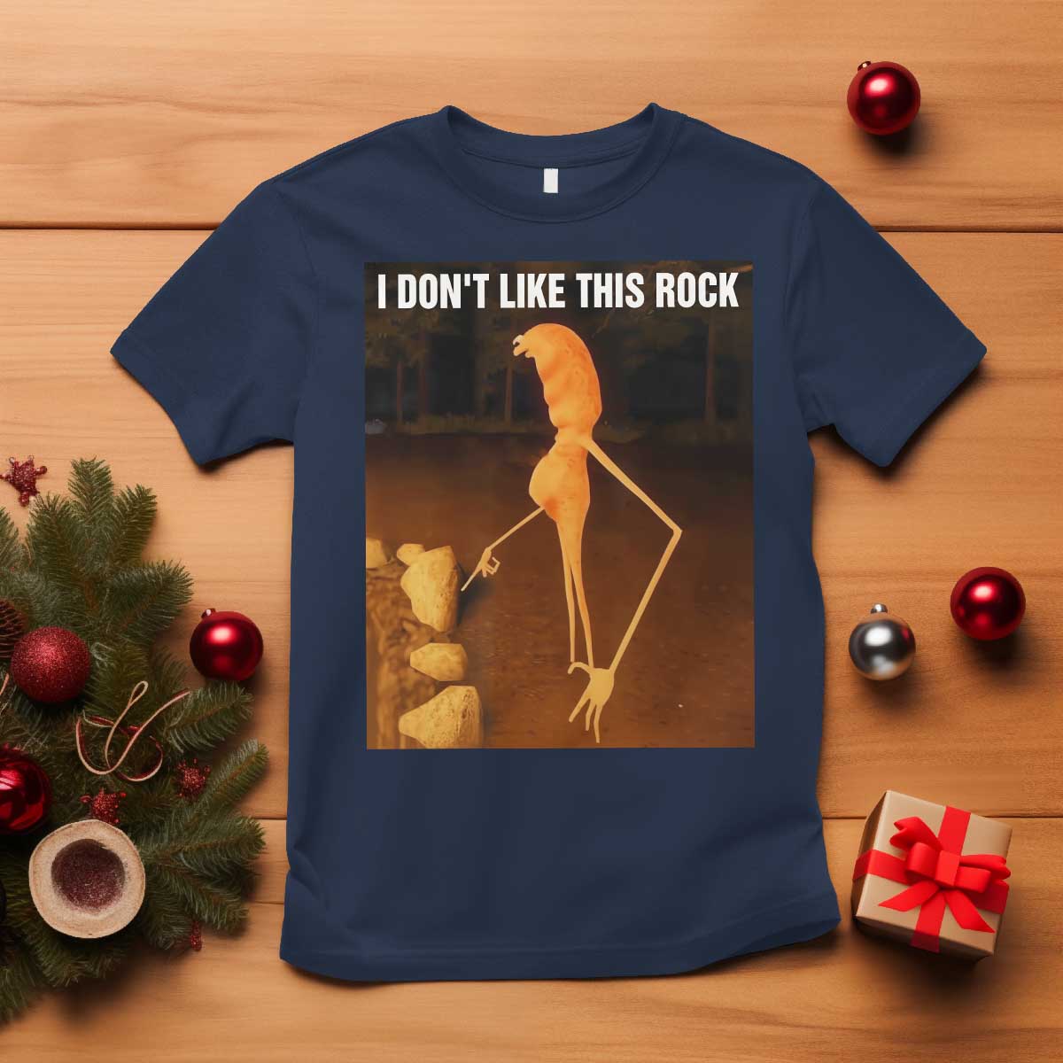 Marcus The Worm Christmas T Shirt I Don't Like This Rock Funny Meme - Wonder Print Shop