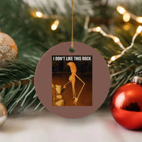 Marcus The Worm Christmas Ceramic Ornament I Don't Like This Rock Funny Meme - Wonder Print Shop