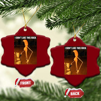 Marcus The Worm Christmas Ceramic Ornament I Don't Like This Rock Funny Meme - Wonder Print Shop
