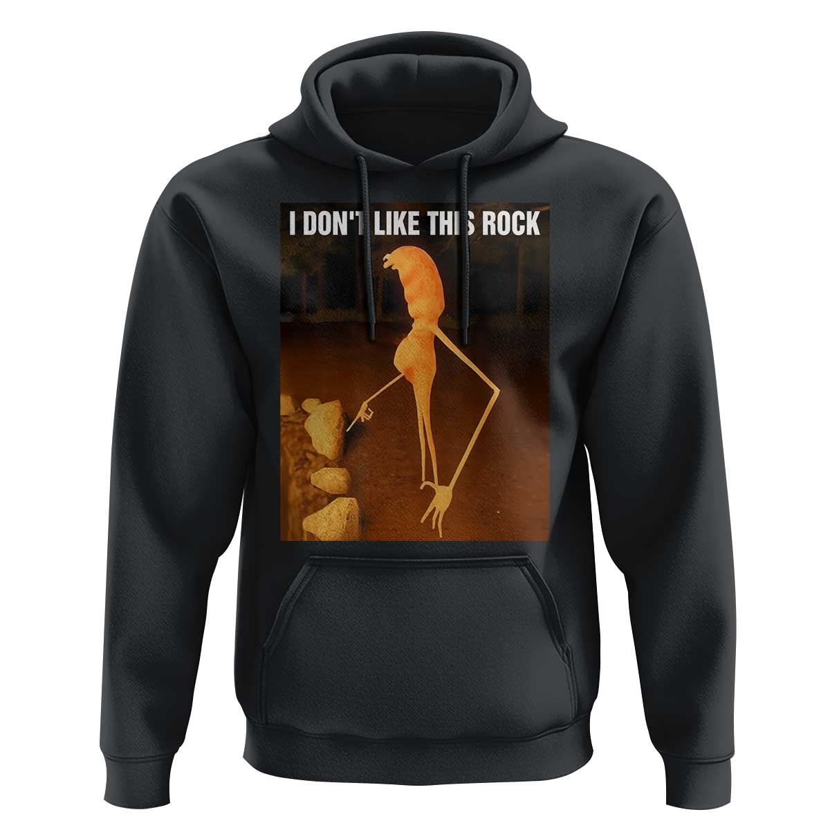 Marcus The Worm Christmas Hoodie I Don't Like This Rock Funny Meme - Wonder Print Shop
