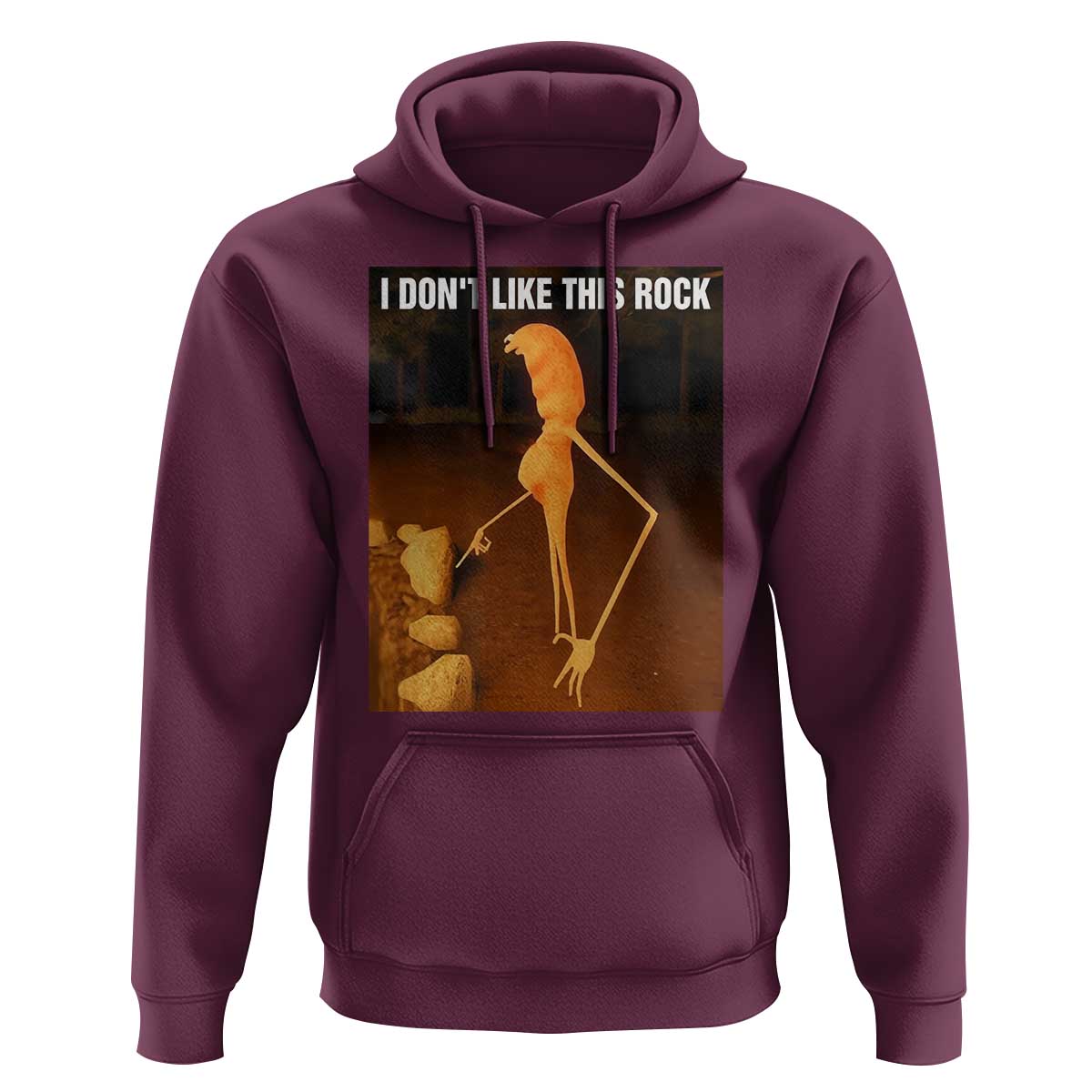 Marcus The Worm Christmas Hoodie I Don't Like This Rock Funny Meme - Wonder Print Shop