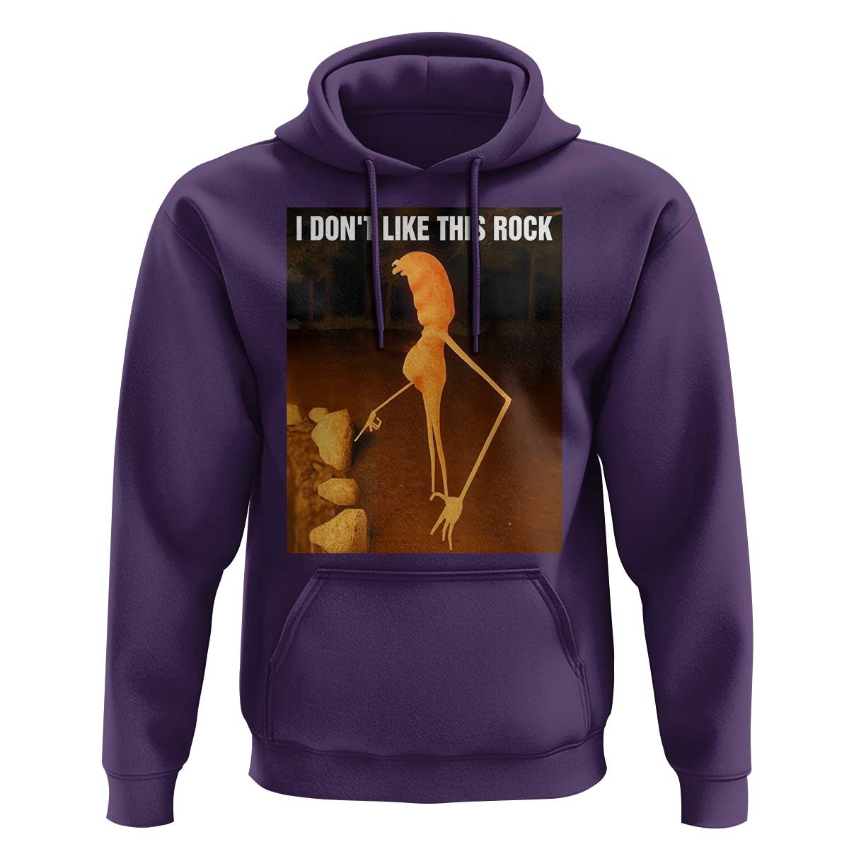 Marcus The Worm Christmas Hoodie I Don't Like This Rock Funny Meme - Wonder Print Shop