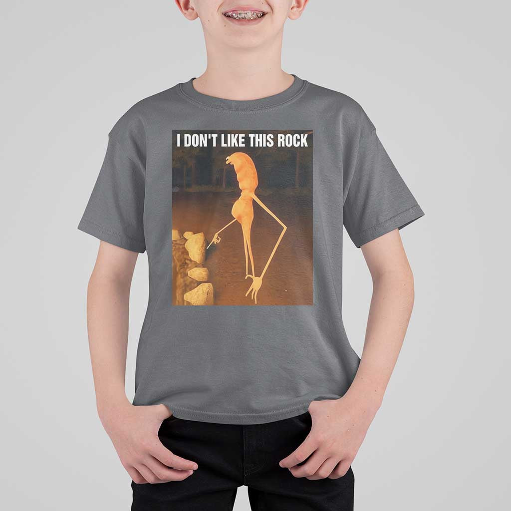 Marcus The Worm Christmas T Shirt For Kid I Don't Like This Rock Funny Meme - Wonder Print Shop