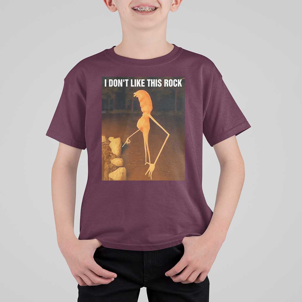 Marcus The Worm Christmas T Shirt For Kid I Don't Like This Rock Funny Meme - Wonder Print Shop