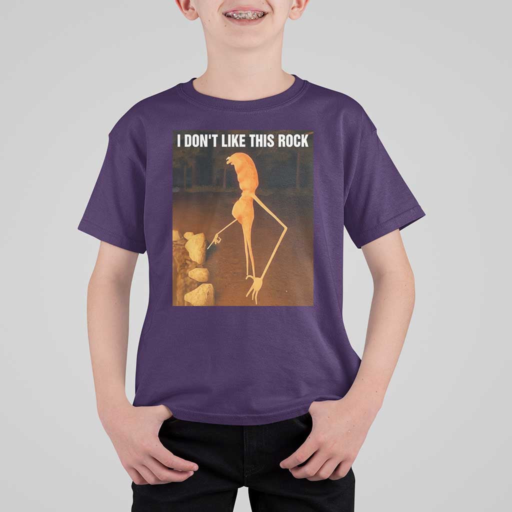 Marcus The Worm Christmas T Shirt For Kid I Don't Like This Rock Funny Meme - Wonder Print Shop