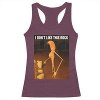 Marcus The Worm Christmas Racerback Tank Top I Don't Like This Rock Funny Meme - Wonder Print Shop