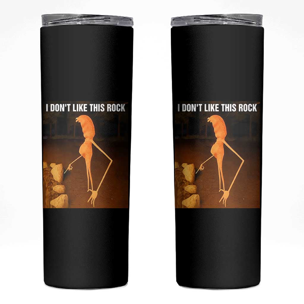 Marcus The Worm Christmas Skinny Tumbler I Don't Like This Rock Funny Meme - Wonder Print Shop