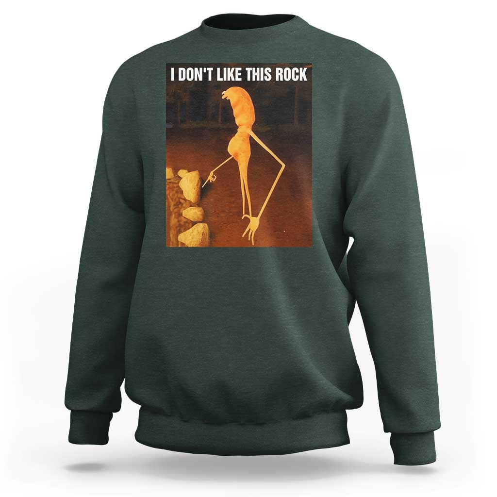 Marcus The Worm Christmas Sweatshirt I Don't Like This Rock Funny Meme - Wonder Print Shop