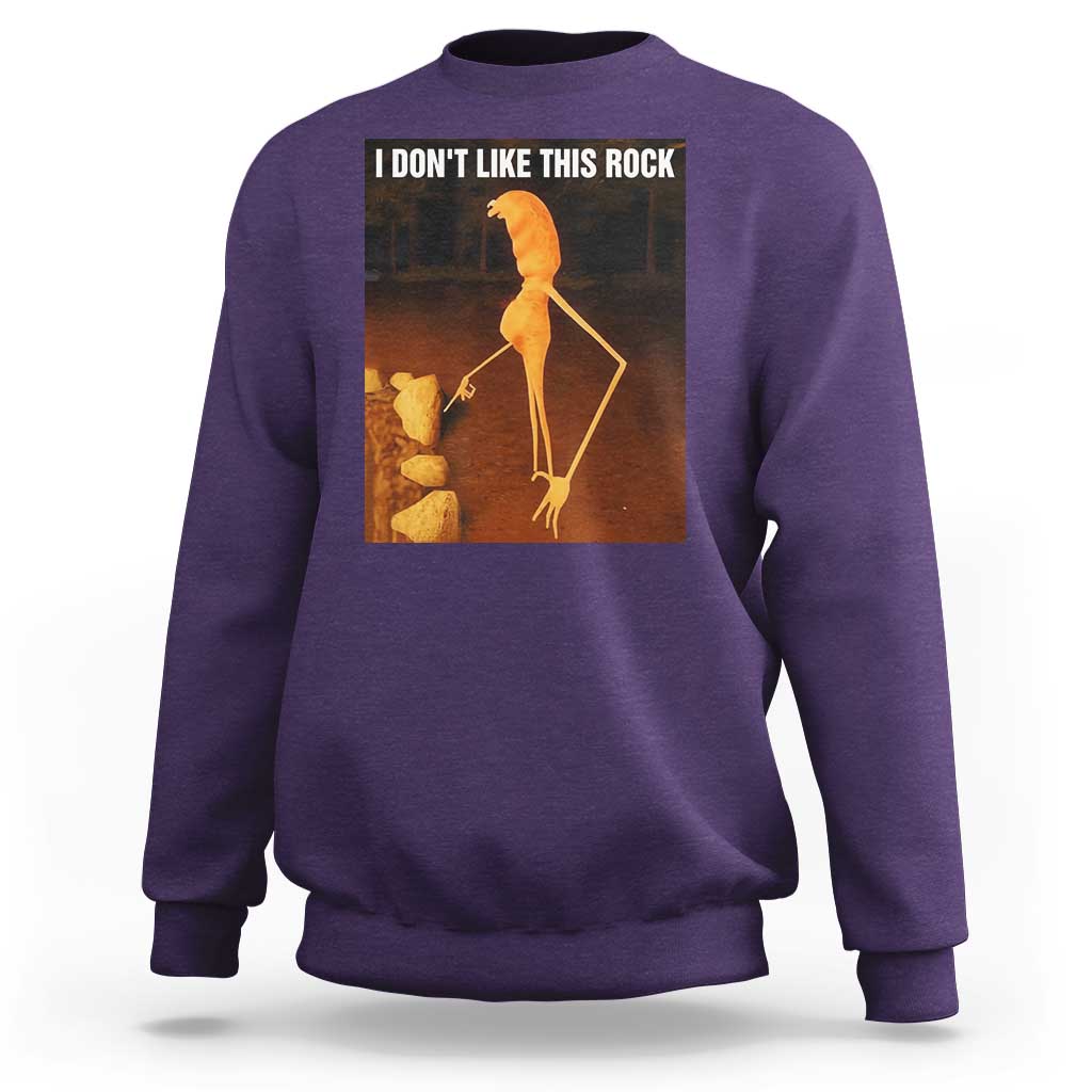 Marcus The Worm Christmas Sweatshirt I Don't Like This Rock Funny Meme - Wonder Print Shop
