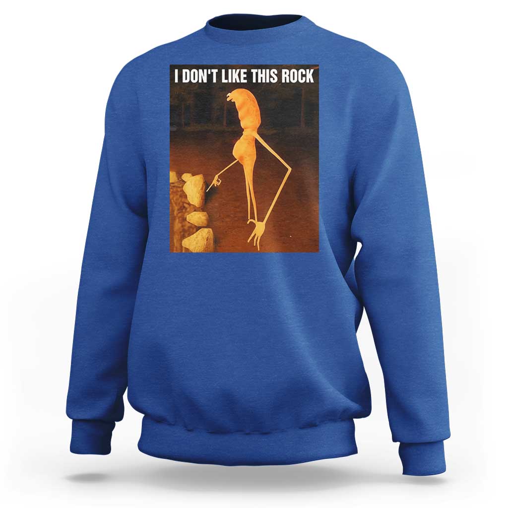 Marcus The Worm Christmas Sweatshirt I Don't Like This Rock Funny Meme - Wonder Print Shop