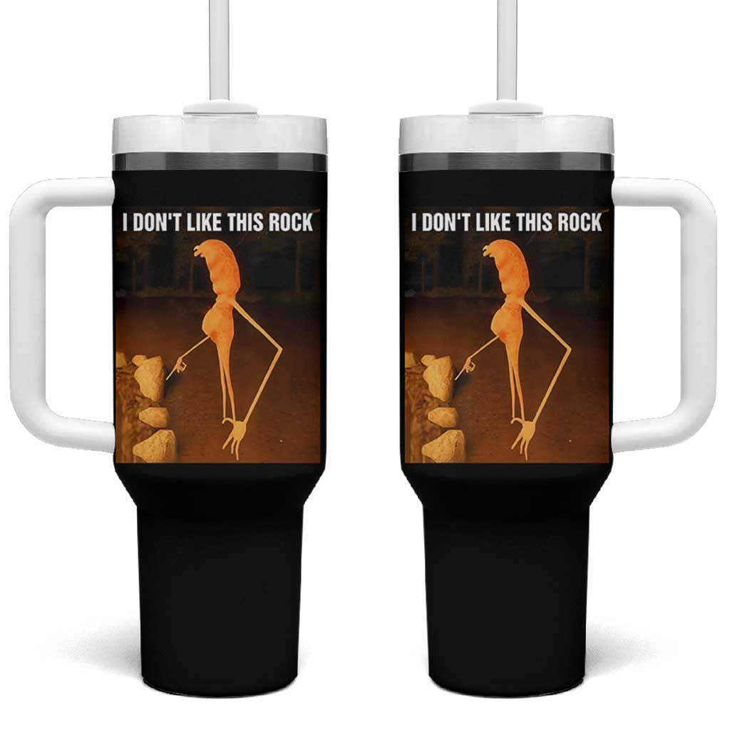 Marcus The Worm Christmas Tumbler With Handle I Don't Like This Rock Funny Meme - Wonder Print Shop