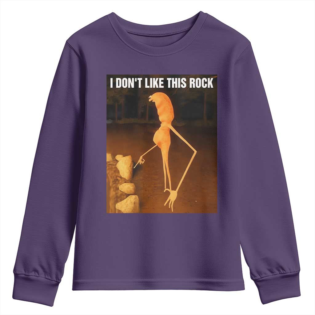 Marcus The Worm Christmas Youth Sweatshirt I Don't Like This Rock Funny Meme - Wonder Print Shop