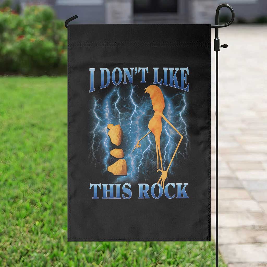 Funny Christmas Marcus The Worm Garden Flag I Don't Like This Rock Brain Rot - Wonder Print Shop