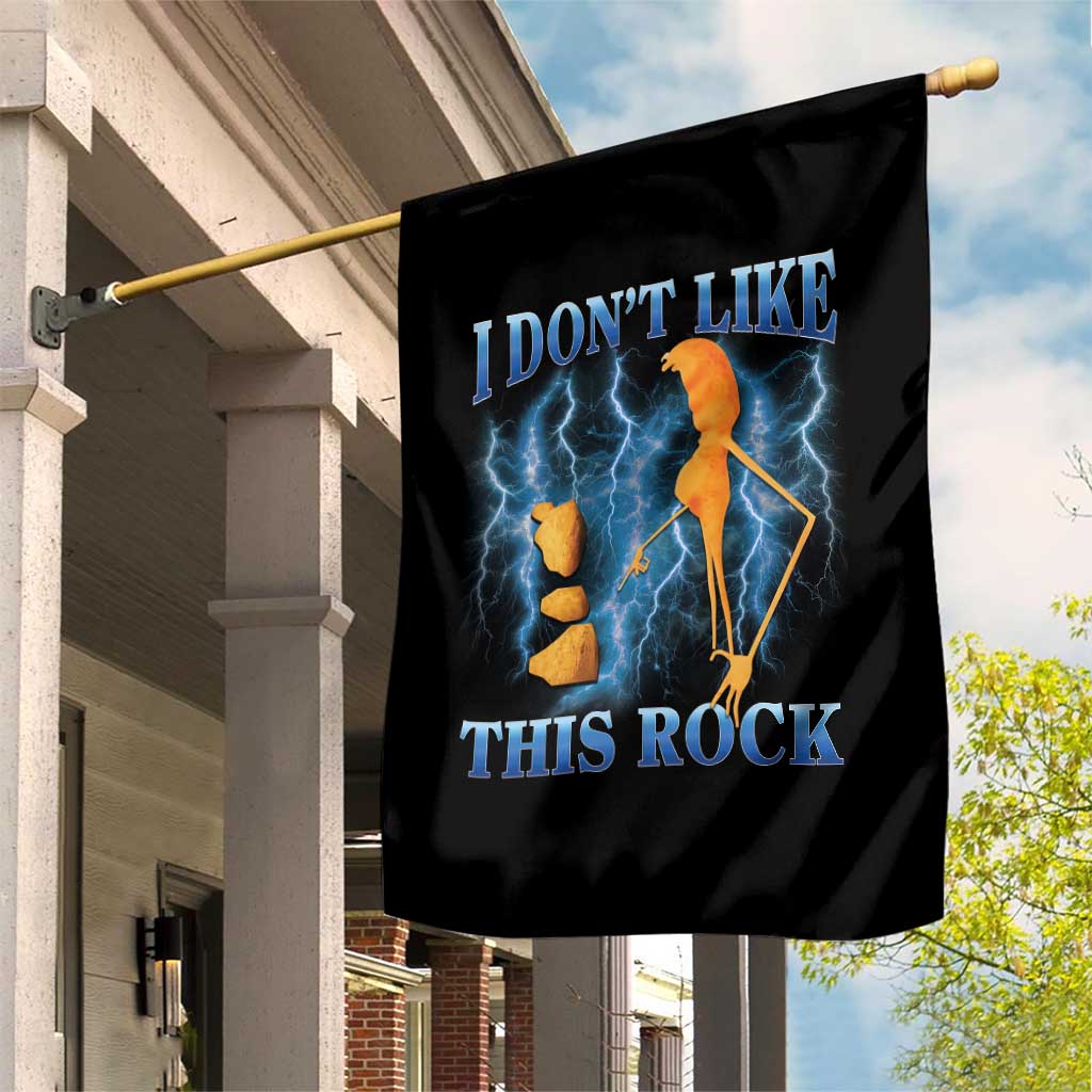 Funny Christmas Marcus The Worm Garden Flag I Don't Like This Rock Brain Rot - Wonder Print Shop