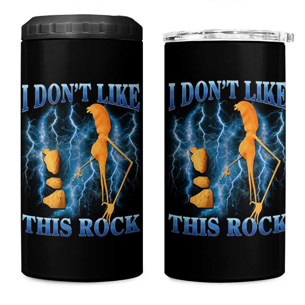 Funny Christmas Marcus The Worm 4 in 1 Can Cooler Tumbler I Don't Like This Rock Brain Rot - Wonder Print Shop