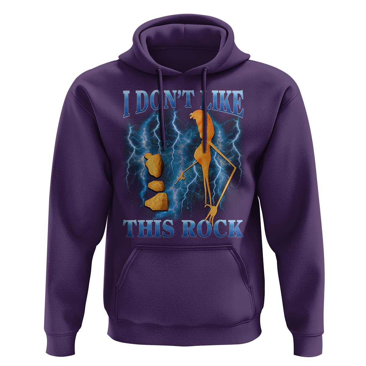 Funny Christmas Marcus The Worm Hoodie I Don't Like This Rock Brain Rot - Wonder Print Shop
